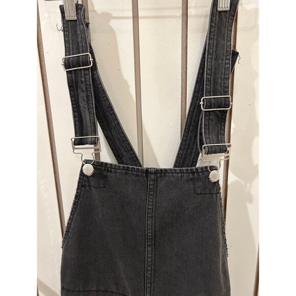Free People Skirt Denim Overalls Sz 6 - Picture 3 of 8
